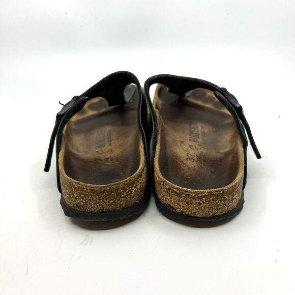 Birkenstock Gizeh Black Leather Sandals Women's 6 US - Picture 6 of 9